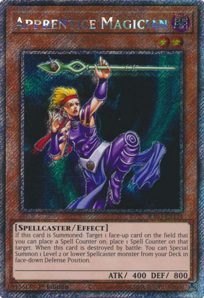[PLATINUM RARE] Apprentice Magician (Platinum Secret Rare) - (RA03-EN124) - 1st Edition