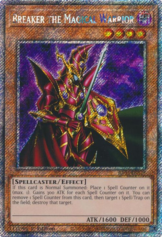 [PLATINUM RARE] Breaker the Magical Warrior (Platinum Secret Rare) - (RA03-EN125) - 1st Edition
