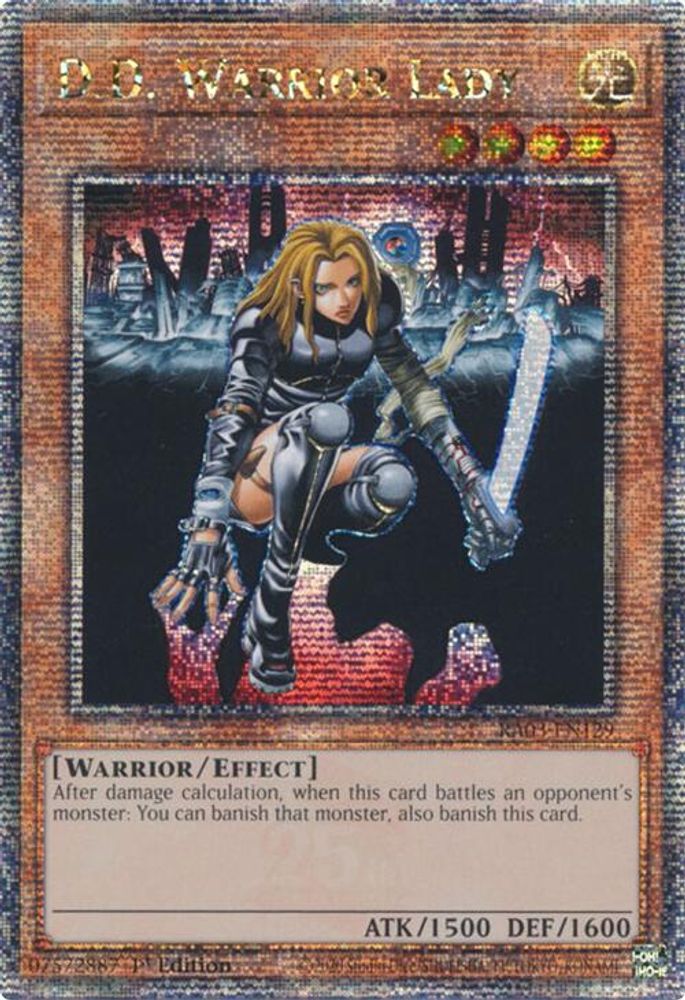 [QUARTER CENTURY RARE] D.D. Warrior Lady (Quarter Century Secret Rare) - (RA03-EN129) - 1st Edition