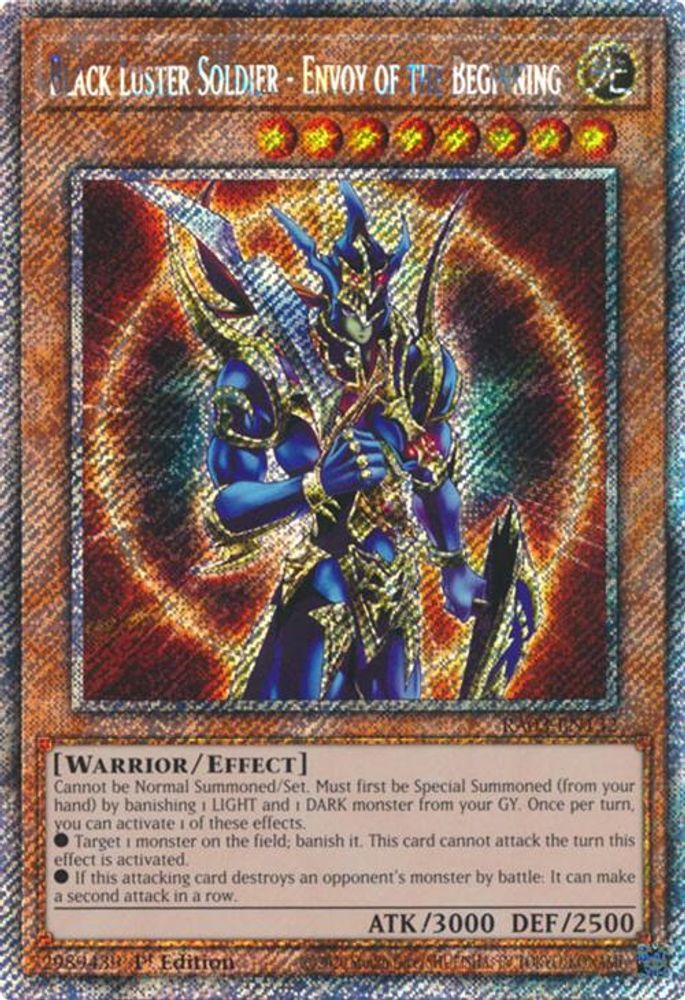 [PLATINUM RARE] Black Luster Soldier - Envoy of the Beginning (Platinum Secret Rare) - (RA03-EN132) - 1st Edition