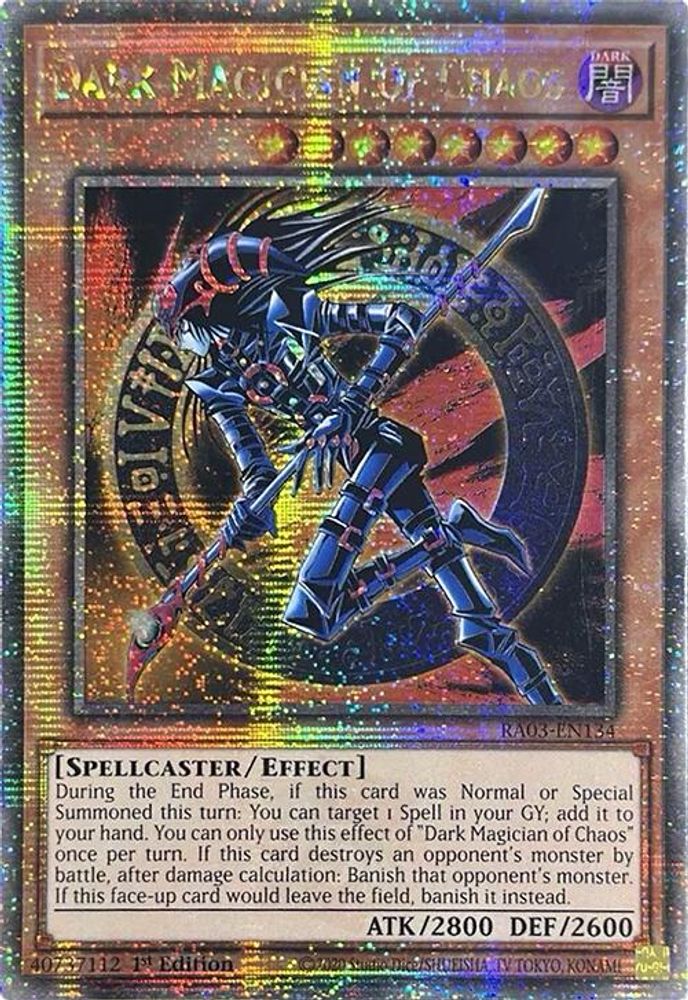 [QUARTER CENTURY RARE] Dark Magician of Chaos (Quarter Century Secret Rare) - (RA03-EN134) - 1st Edition