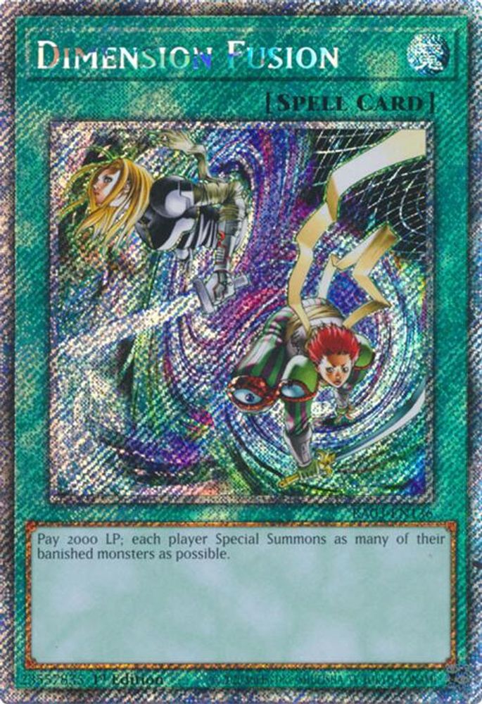 [PLATINUM RARE] Dimension Fusion (Platinum Secret Rare) - (RA03-EN136) - 1st Edition