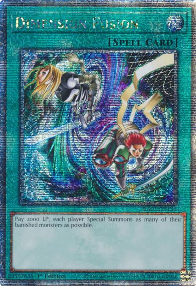 [QUARTER CENTURY RARE] Dimension Fusion (Quarter Century Secret Rare) - (RA03-EN136) - 1st Edition