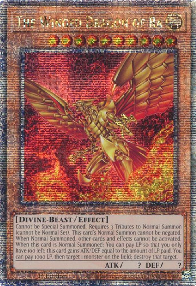 [QUARTER CENTURY RARE] The Winged Dragon of Ra (Quarter Century Secret Rare) - (RA03-EN137) - 1st Edition