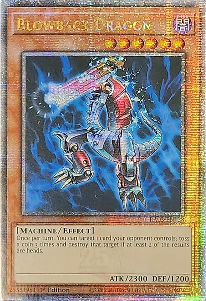[QUARTER CENTURY RARE] Blowback Dragon (Quarter Century Secret Rare) - (RA03-EN138) - 1st Edition