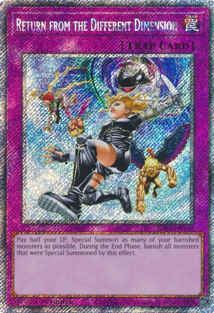 [PLATINUM RARE] Return from the Different Dimension (Platinum Secret Rare) - (RA03-EN140) - 1st Edition