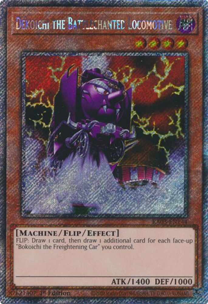 [PLATINUM RARE] Dekoichi the Battlechanted Locomotive (Platinum Secret Rare) - (RA03-EN144) - 1st Edition
