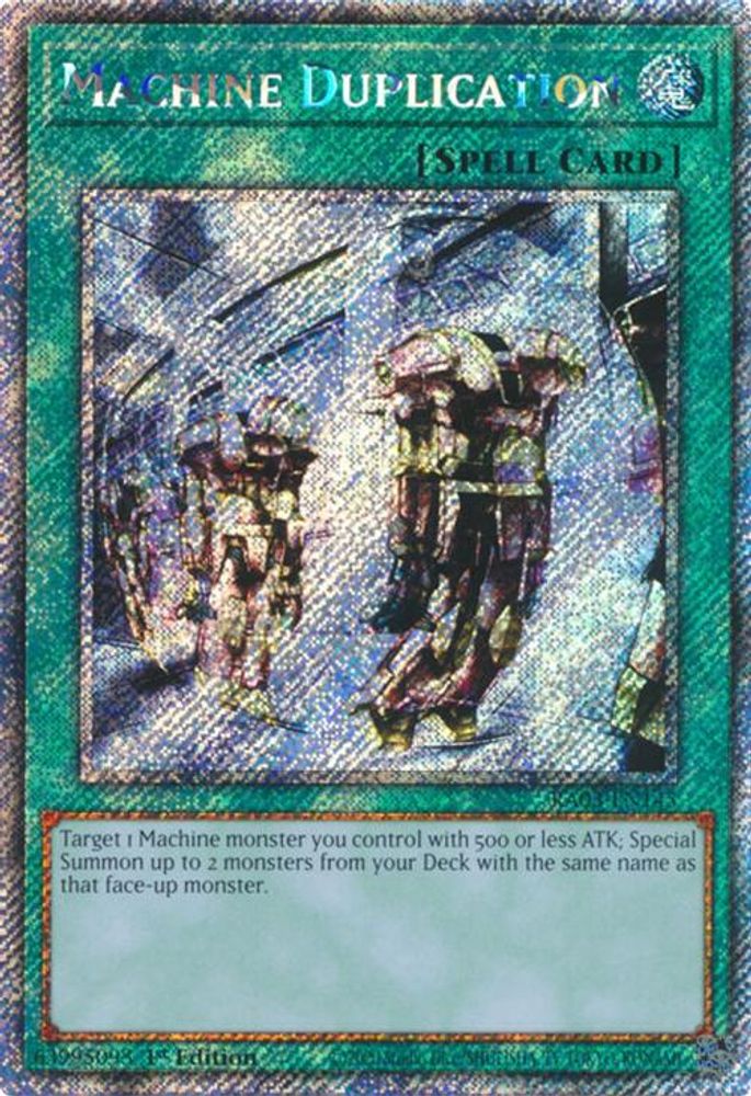[PLATINUM RARE] Machine Duplication (Platinum Secret Rare) - (RA03-EN145) - 1st Edition