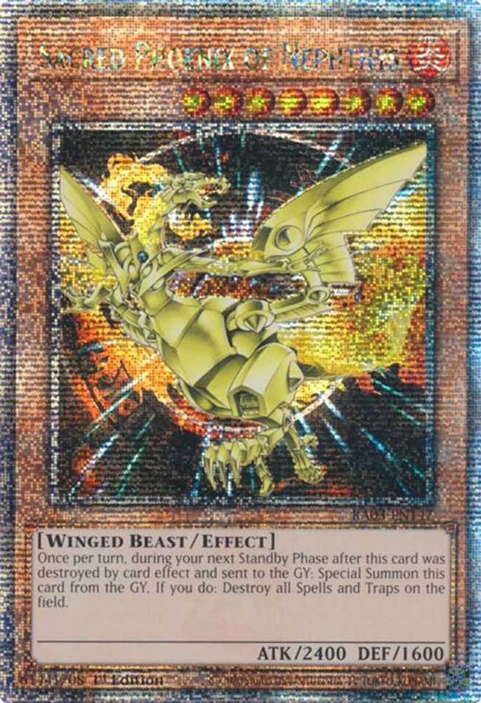[QUARTER CENTURY RARE] Sacred Phoenix of Nephthys (Quarter Century Secret Rare) - (RA03-EN147) - 1st Edition