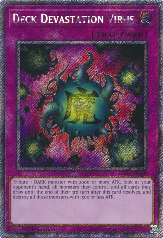 [PLATINUM RARE] Deck Devastation Virus (Platinum Secret Rare) - (RA03-EN150) - 1st Edition