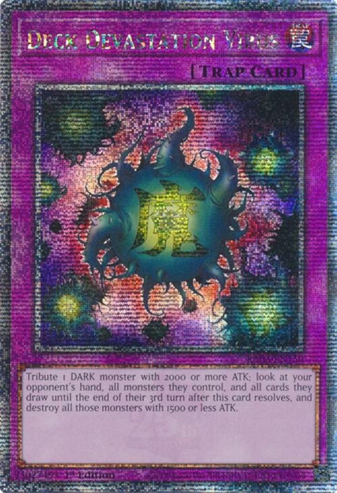 [QUARTER CENTURY RARE] Deck Devastation Virus (Quarter Century Secret Rare) - (RA03-EN150) - 1st Edition