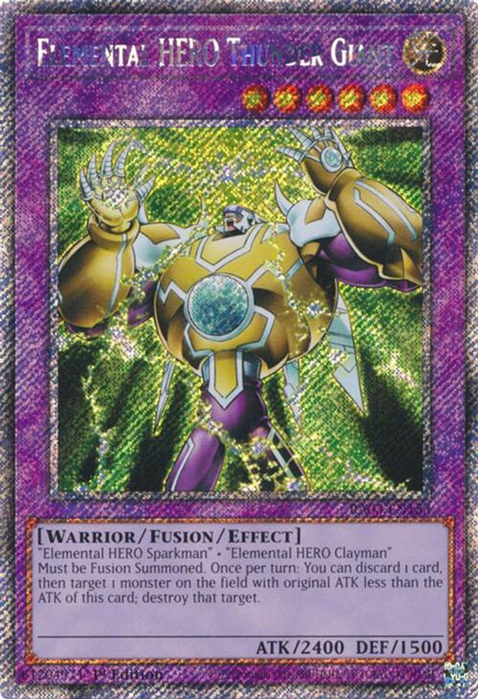 [PLATINUM RARE] Elemental HERO Thunder Giant (Platinum Secret Rare) - (RA03-EN153) - 1st Edition