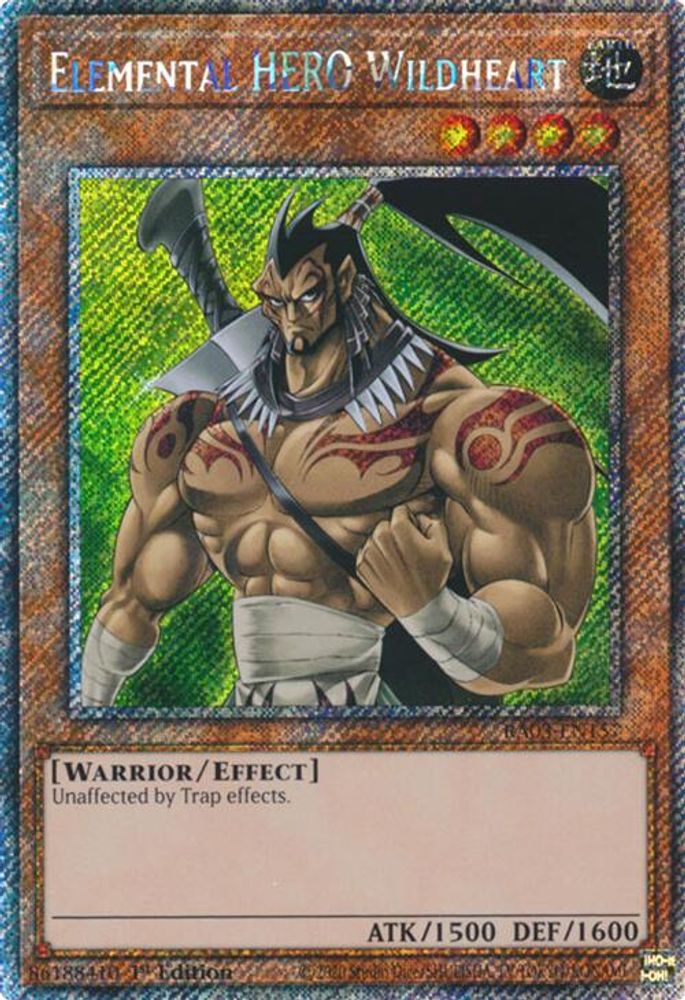 [PLATINUM RARE] Elemental HERO Wildheart (Platinum Secret Rare) - (RA03-EN157) - 1st Edition