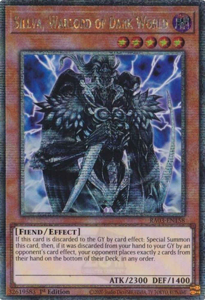 [QUARTER CENTURY RARE] Sillva, Warlord of Dark World (Quarter Century Secret Rare) - (RA03-EN158) - 1st Edition