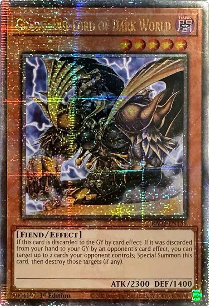 [QUARTER CENTURY RARE] Goldd, Wu-Lord of Dark World (Quarter Century Secret Rare) - (RA03-EN159) - 1st Edition