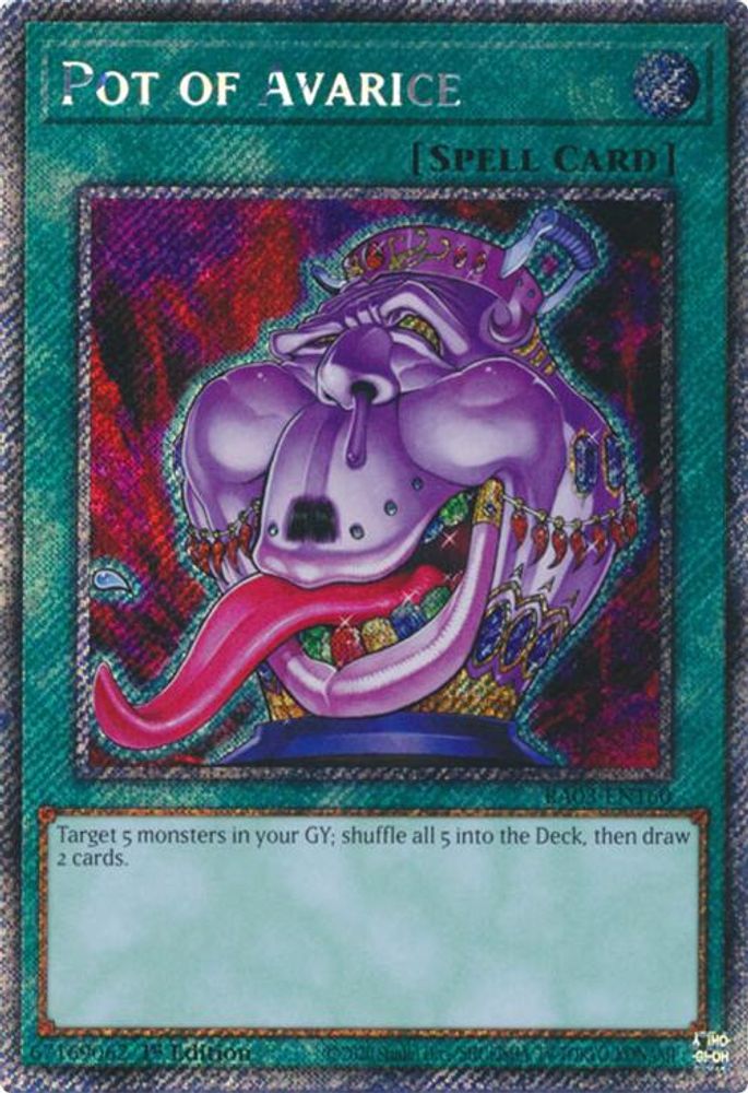 [PLATINUM RARE] Pot of Avarice (Platinum Secret Rare) - (RA03-EN160) - 1st Edition