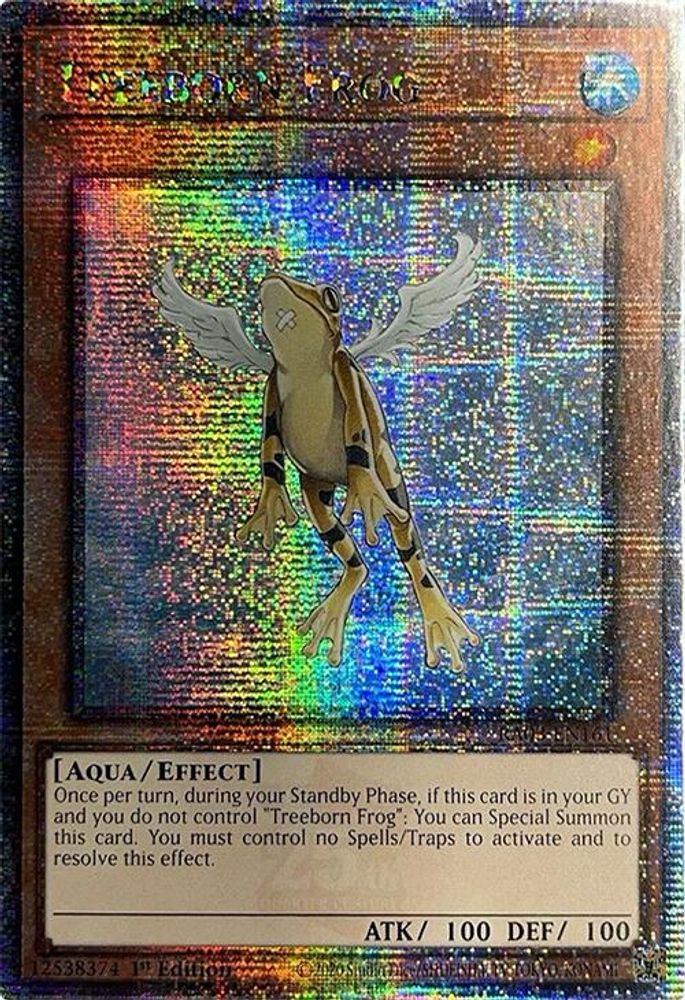 [QUARTER CENTURY RARE] Treeborn Frog (Quarter Century Secret Rare) - (RA03-EN161) - 1st Edition