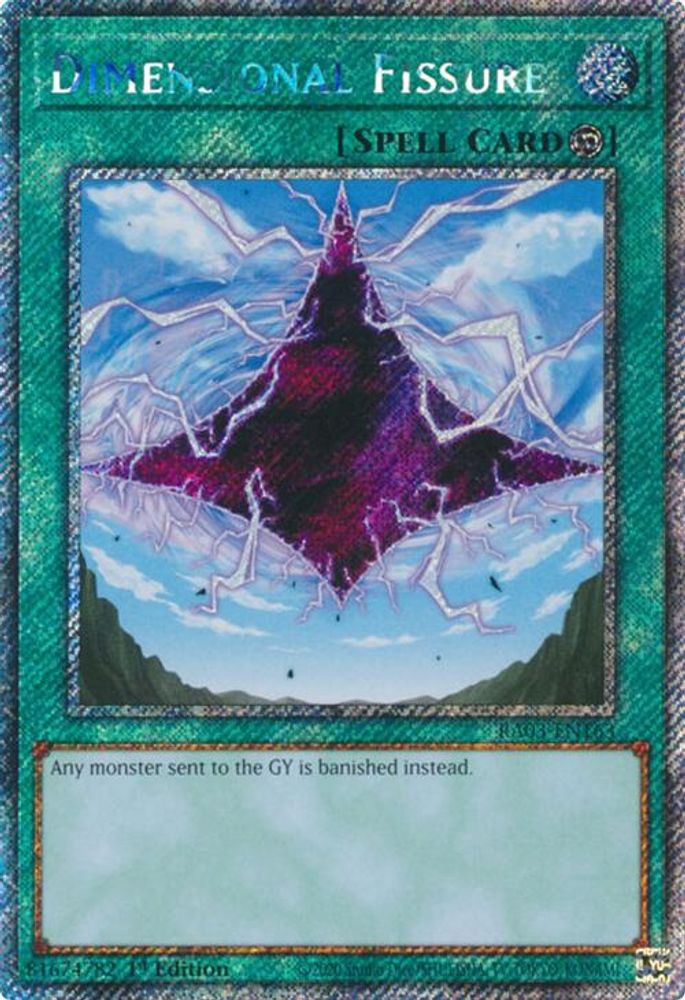 [PLATINUM RARE] Dimensional Fissure (Platinum Secret Rare) - (RA03-EN163) - 1st Edition