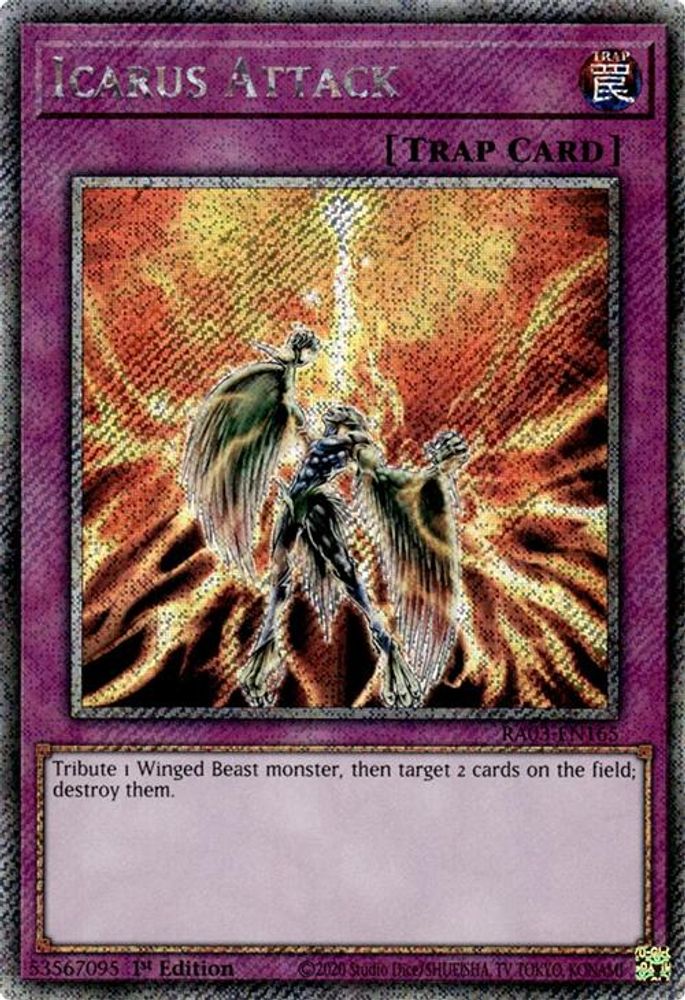 [PLATINUM RARE] Icarus Attack (Platinum Secret Rare) - (RA03-EN165) - 1st Edition