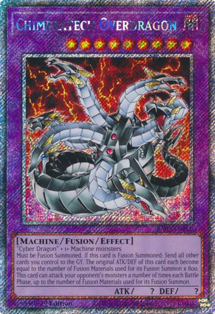 [PLATINUM RARE] Chimeratech Overdragon (Platinum Secret Rare) - (RA03-EN166) - 1st Edition