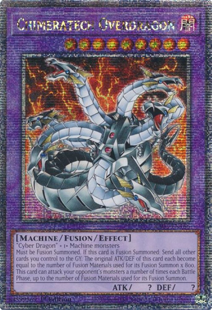[QUARTER CENTURY RARE] Chimeratech Overdragon (Quarter Century Secret Rare) - (RA03-EN166) - 1st Edition