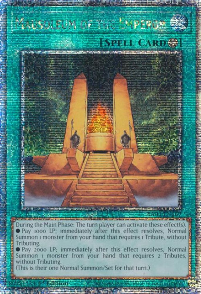 [QUARTER CENTURY RARE] Mausoleum of the Emperor (Quarter Century Secret Rare) - (RA03-EN167) - 1st Edition