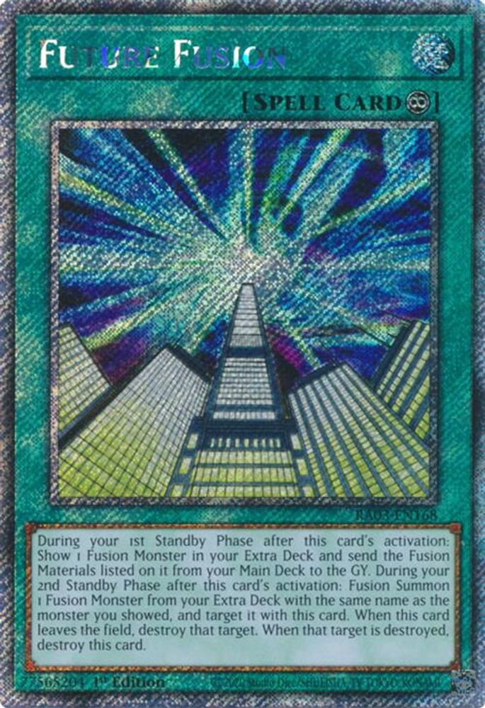 [PLATINUM RARE] Future Fusion (Platinum Secret Rare) - (RA03-EN168) - 1st Edition