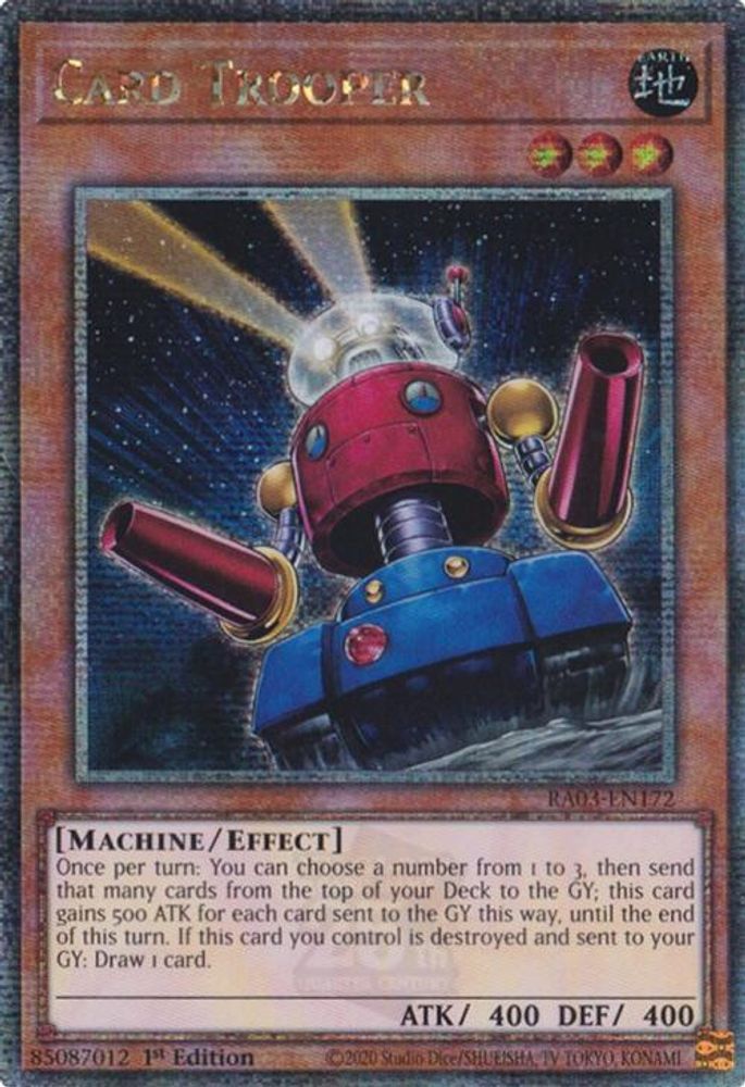 [QUARTER CENTURY RARE] Card Trooper (Quarter Century Secret Rare) - (RA03-EN172) - 1st Edition