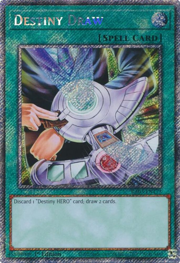 [PLATINUM RARE] Destiny Draw (Platinum Secret Rare) - (RA03-EN173) - 1st Edition
