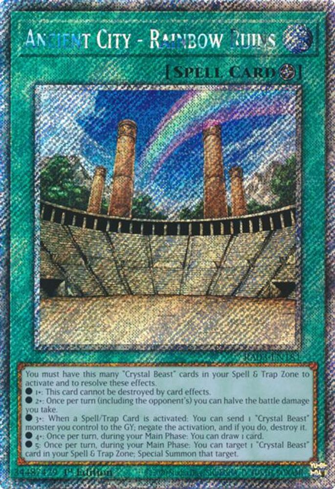 [PLATINUM RARE] Ancient City - Rainbow Ruins (Platinum Secret Rare) - (RA03-EN181) - 1st Edition