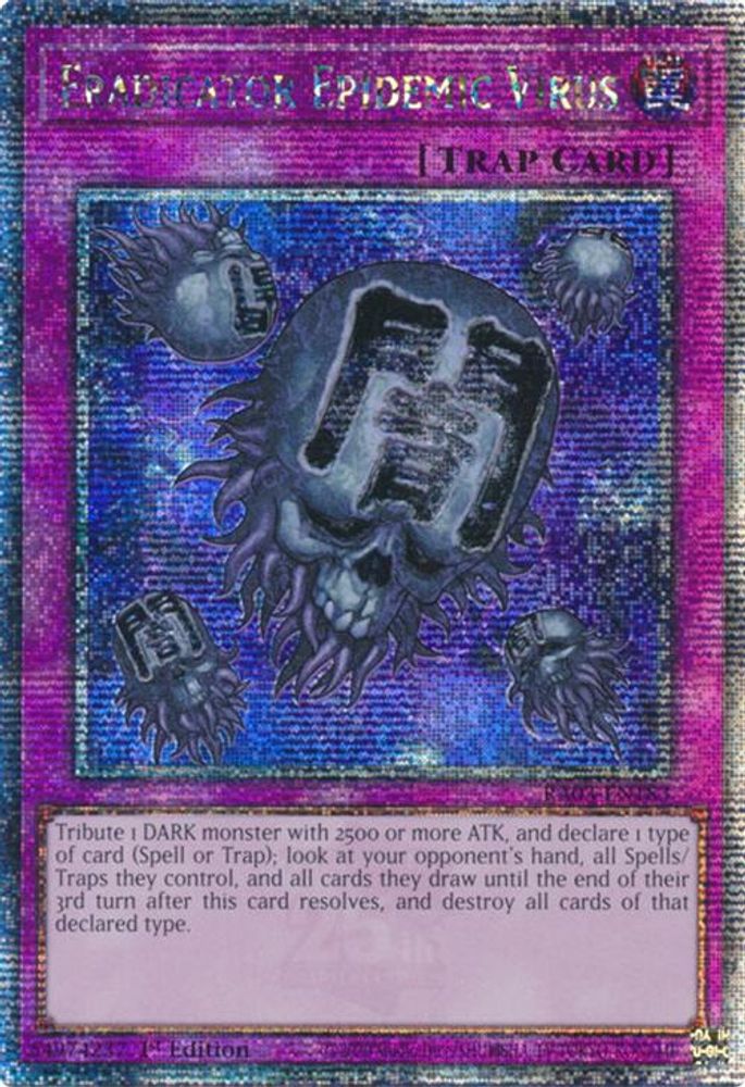 [QUARTER CENTURY RARE] Eradicator Epidemic Virus (Quarter Century Secret Rare) - (RA03-EN183) - 1st Edition