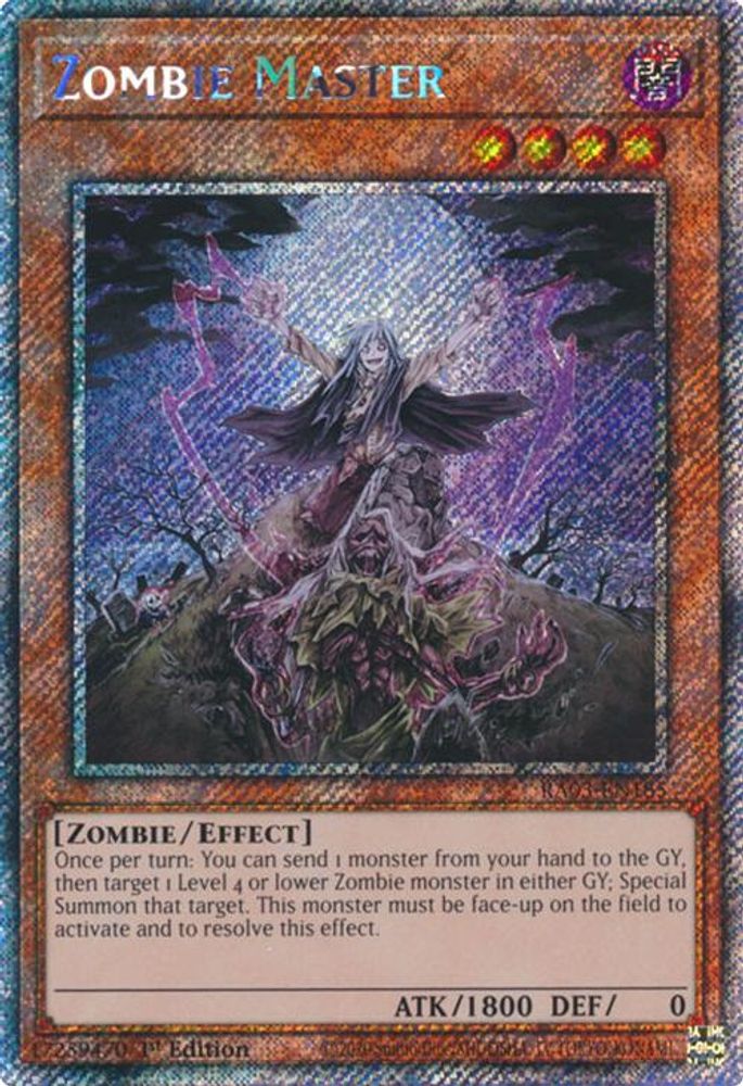 [PLATINUM RARE] Zombie Master (Platinum Secret Rare) - (RA03-EN185) - 1st Edition