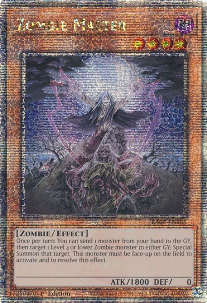 [QUARTER CENTURY RARE] Zombie Master (Quarter Century Secret Rare) - (RA03-EN185) - 1st Edition