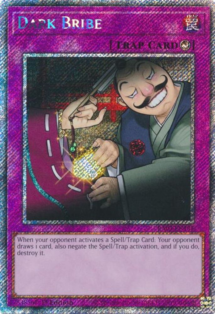 [PLATINUM RARE] Dark Bribe (Platinum Secret Rare) - (RA03-EN187) - 1st Edition