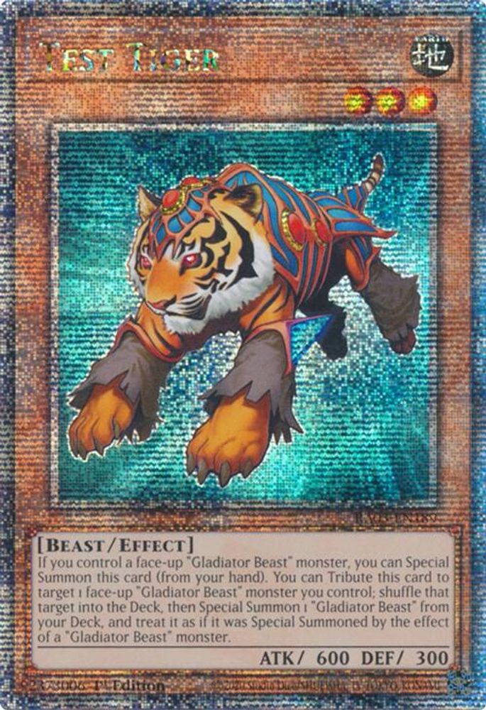 [QUARTER CENTURY RARE] Test Tiger (Quarter Century Secret Rare) - (RA03-EN189) - 1st Edition