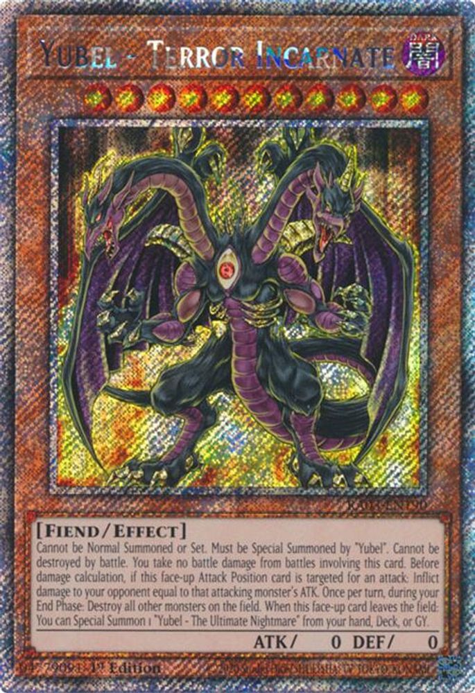 [PLATINUM RARE] Yubel - Terror Incarnate (Platinum Secret Rare) - (RA03-EN190) - 1st Edition