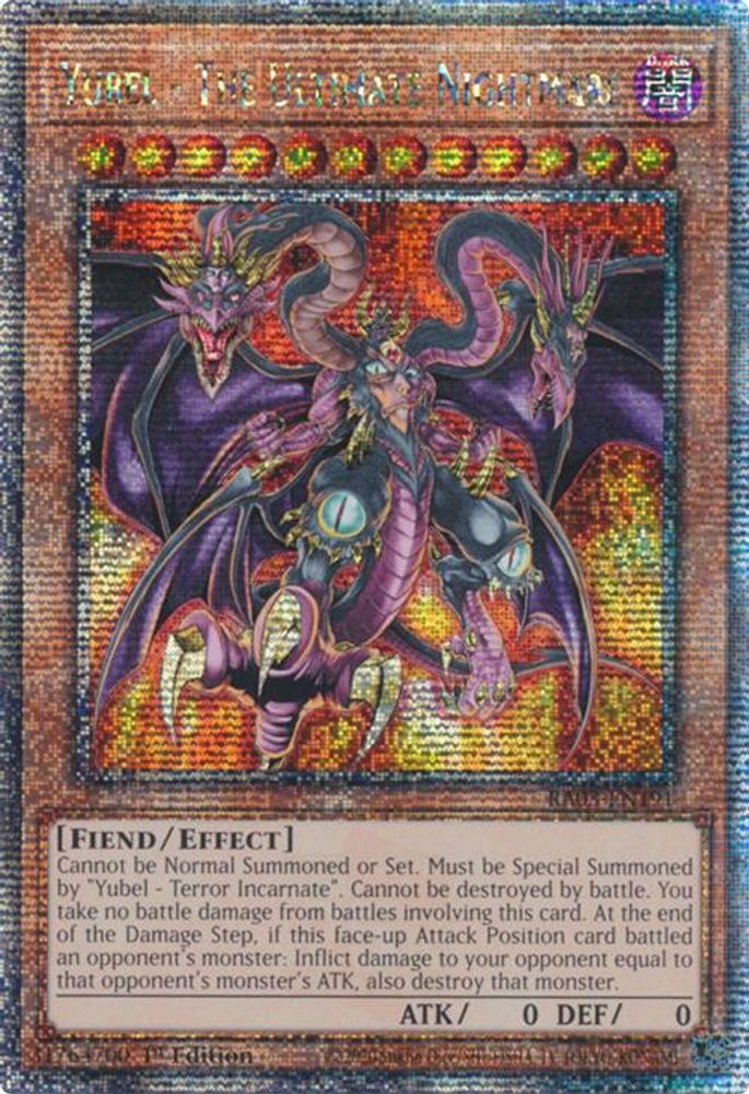 [QUARTER CENTURY RARE] Yubel - The Ultimate Nightmare (Quarter Century Secret Rare) - (RA03-EN191) - 1st Edition