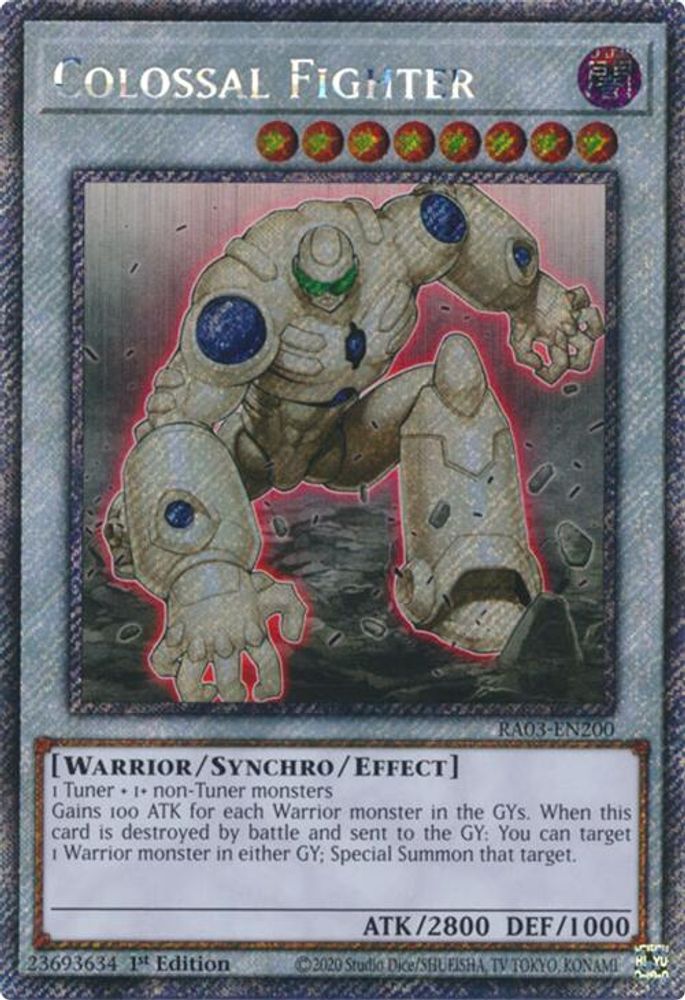 [PLATINUM RARE] Colossal Fighter (Platinum Secret Rare) - (RA03-EN200) - 1st Edition