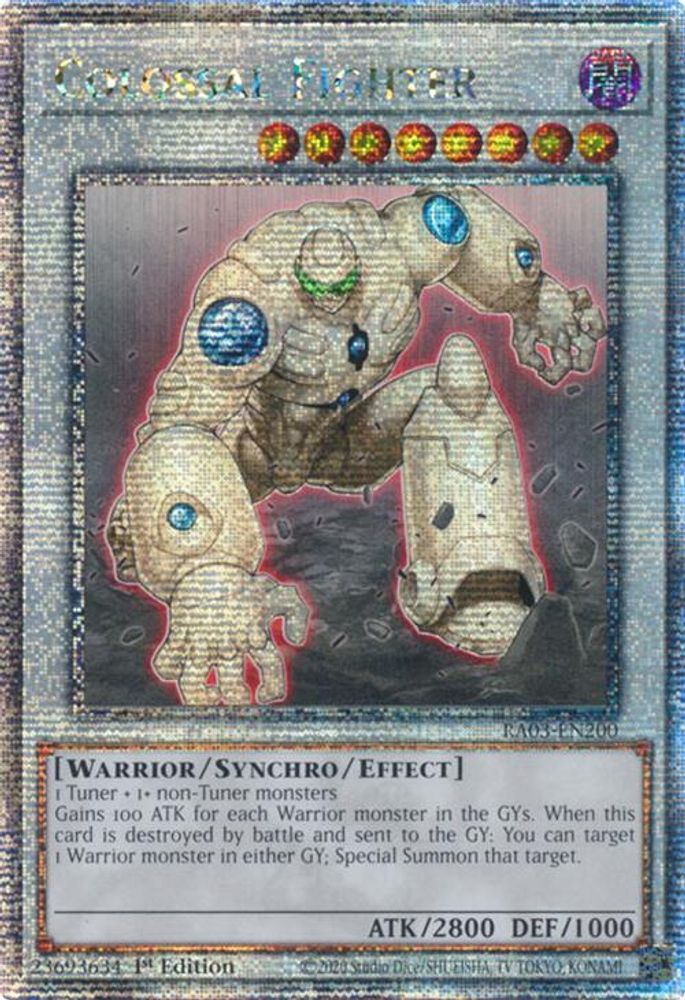 [QUARTER CENTURY RARE] Colossal Fighter (Quarter Century Secret Rare) - (RA03-EN200) - 1st Edition