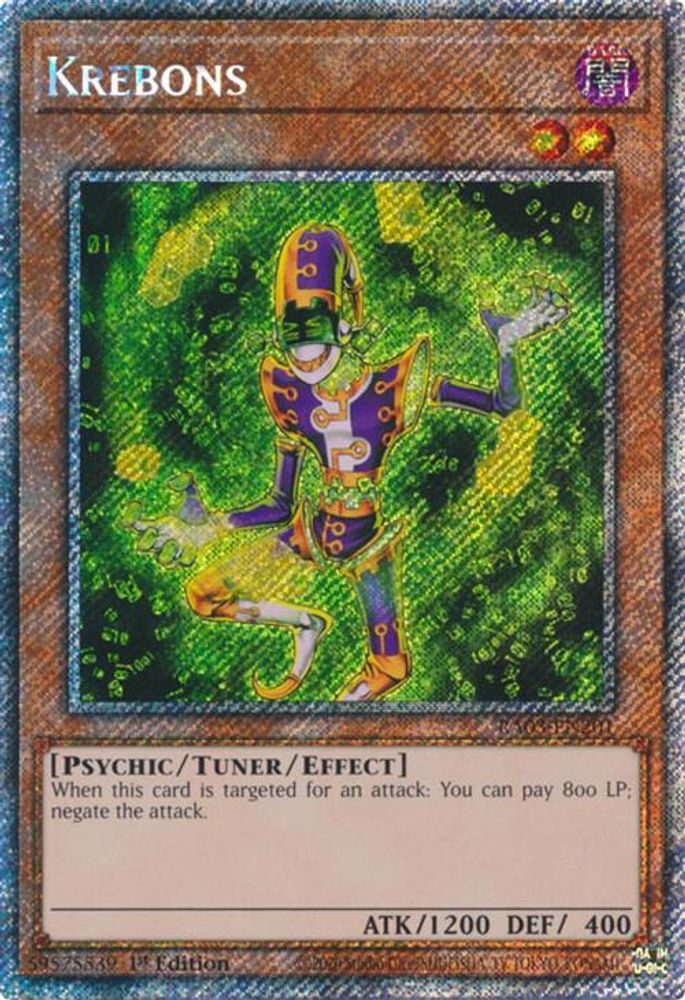 [PLATINUM RARE] Krebons (Platinum Secret Rare) - (RA03-EN201) - 1st Edition