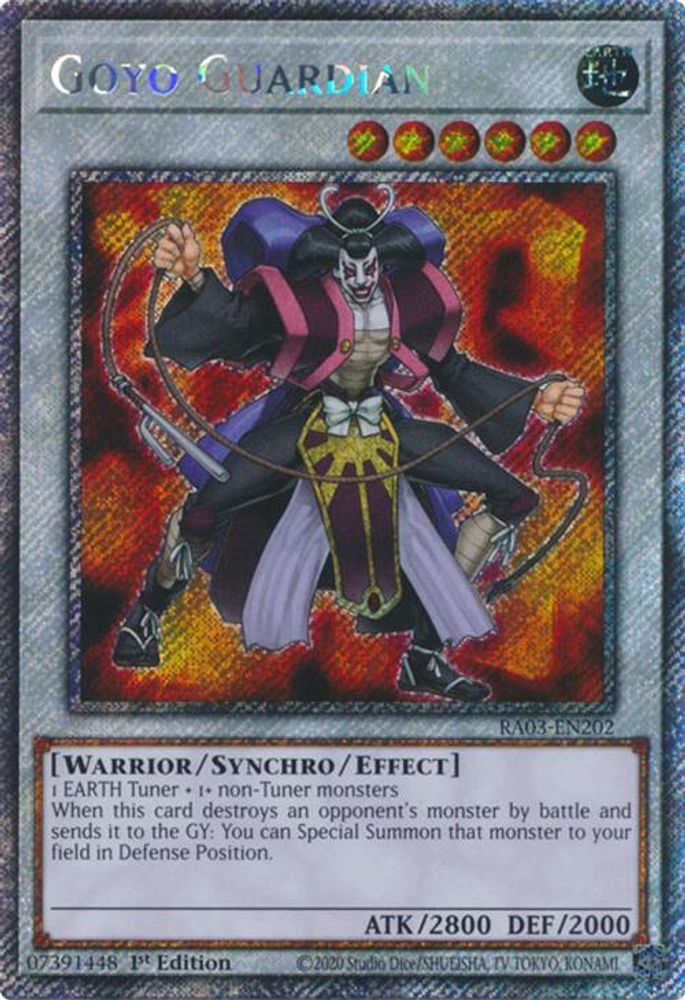 [PLATINUM RARE] Goyo Guardian (Platinum Secret Rare) - (RA03-EN202) - 1st Edition