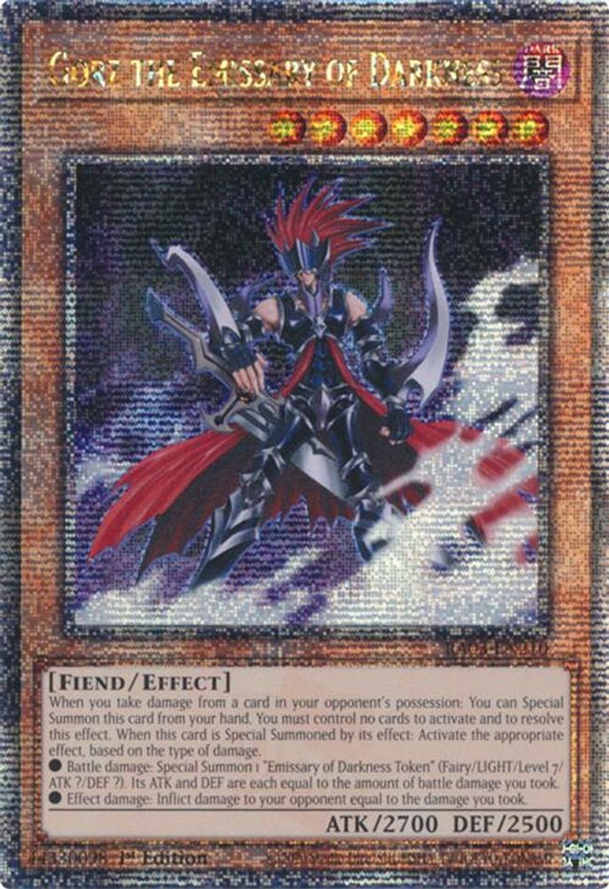 [QUARTER CENTURY RARE] Gorz the Emissary of Darkness (Quarter Century Secret Rare) - (RA03-EN210) - 1st Edition