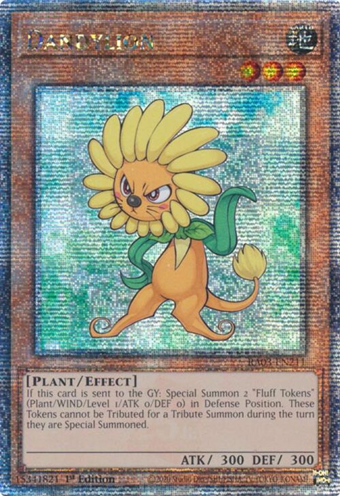 [QUARTER CENTURY RARE] Dandylion (Quarter Century Secret Rare) - (RA03-EN211) - 1st Edition