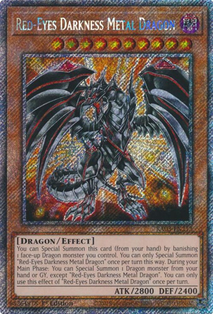 [PLATINUM RARE] Red-Eyes Darkness Metal Dragon (Platinum Secret Rare) - (RA03-EN212) - 1st Edition