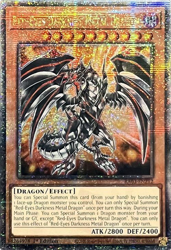 [QUARTER CENTURY RARE] Red-Eyes Darkness Metal Dragon (Quarter Century Secret Rare) - (RA03-EN212) - 1st Edition