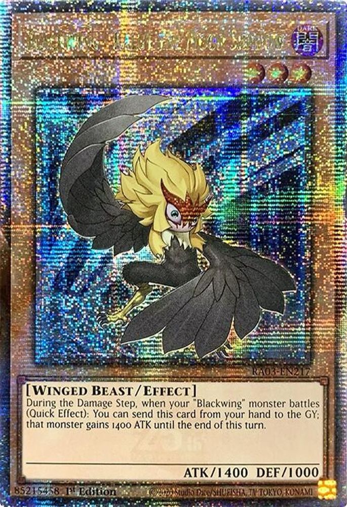 [QUARTER CENTURY RARE] Blackwing - Kalut the Moon Shadow (Quarter Century Secret Rare) - (RA03-EN217) - 1st Edition