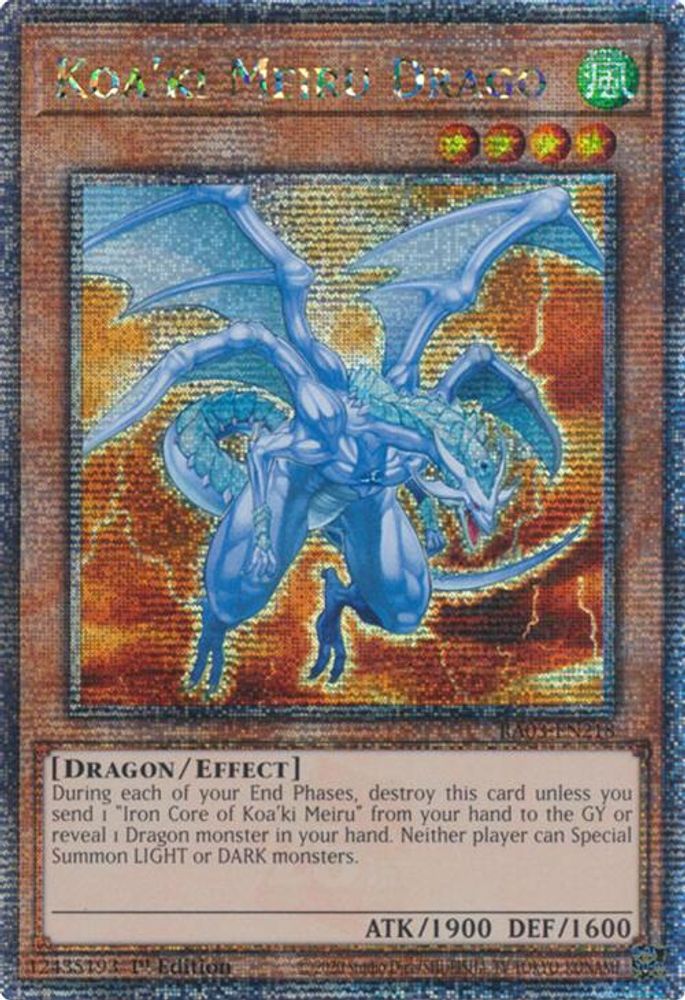 [QUARTER CENTURY RARE] Koa'ki Meiru Drago (Quarter Century Secret Rare) - (RA03-EN218) - 1st Edition
