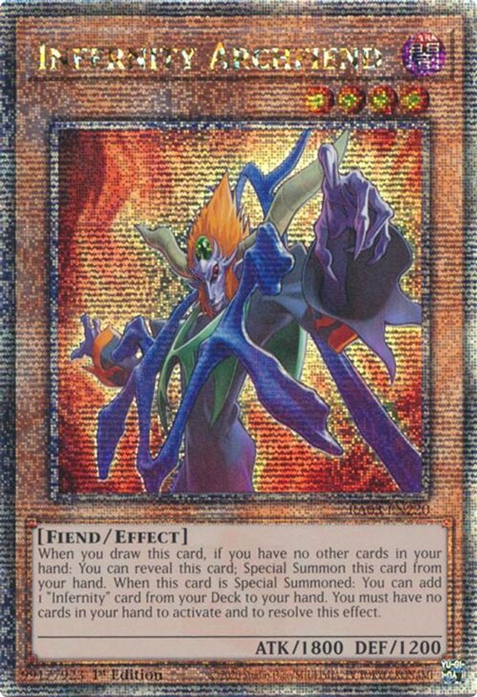 [QUARTER CENTURY RARE] Infernity Archfiend (Quarter Century Secret Rare) - (RA03-EN220) - 1st Edition