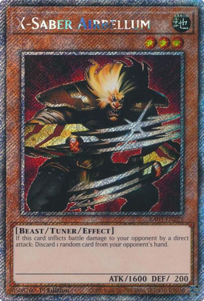 [PLATINUM RARE] X-Saber Airbellum (Platinum Secret Rare) - (RA03-EN221) - 1st Edition