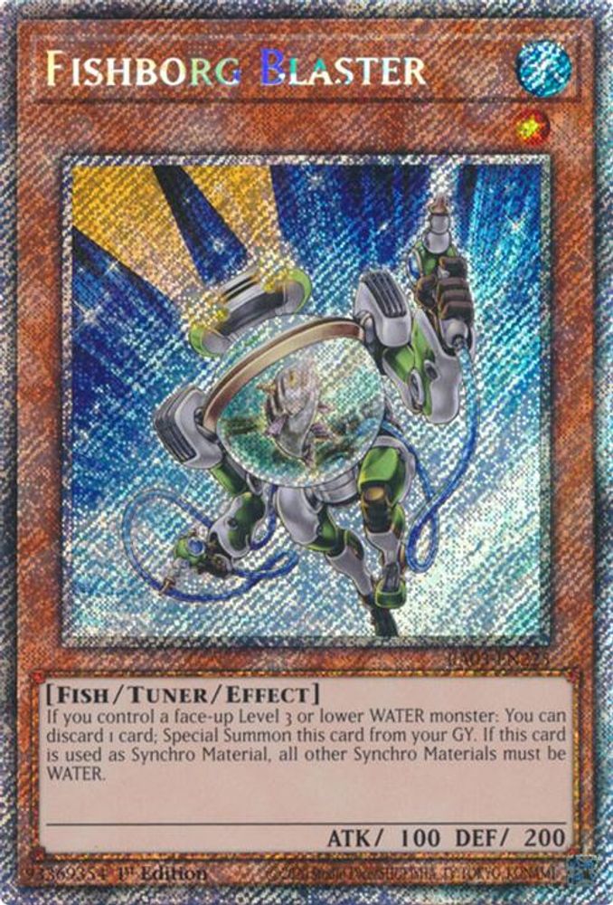 [PLATINUM RARE] Fishborg Blaster (Platinum Secret Rare) - (RA03-EN225) - 1st Edition